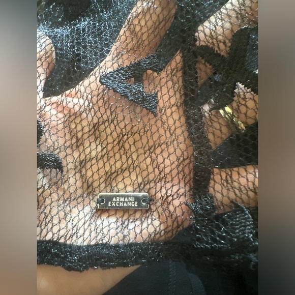 ARMANI EXHANGE Womens Logo Mesh Skirt - Size 6 - Picture 4 of 8